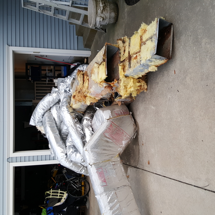 Massive amount of flooded/rusted duct