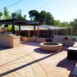 OUTDOOR KITCHENS AND FIRE PIT SEATING AREA