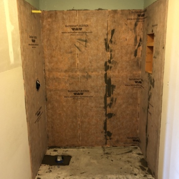 Bathtub to shower remodel