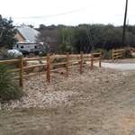 cedar split-rail fence
