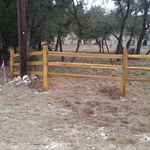 cedar split-rail fence