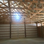 Inside of barn