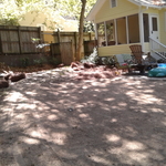 Before- Pine straw and sod