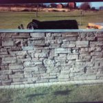 Back view of Outdoor Kitchen Island.