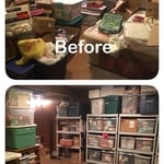 Before and after basement