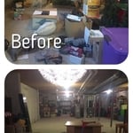 Before and after basement