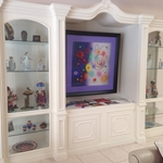 Linen painted wall unit