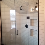 1/2" Heavy glass Euro Shower door amd spin tr