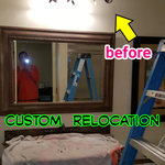 Relocation of wall sconce light