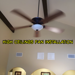 High ceiling remote control fan
