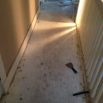 Hallway pine flooring