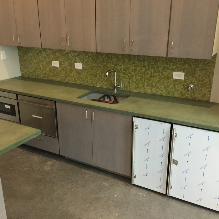 Kitchen and island