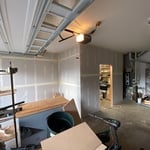 Framed and sheetrock
