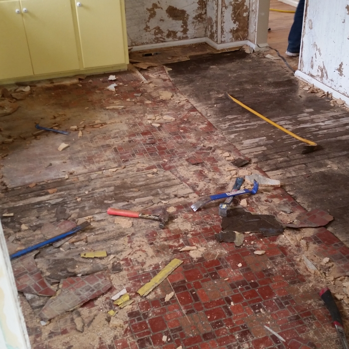Hardwood floor install