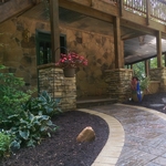 New paver and stone entrance