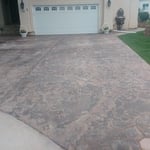 Sandblast concrete driveway