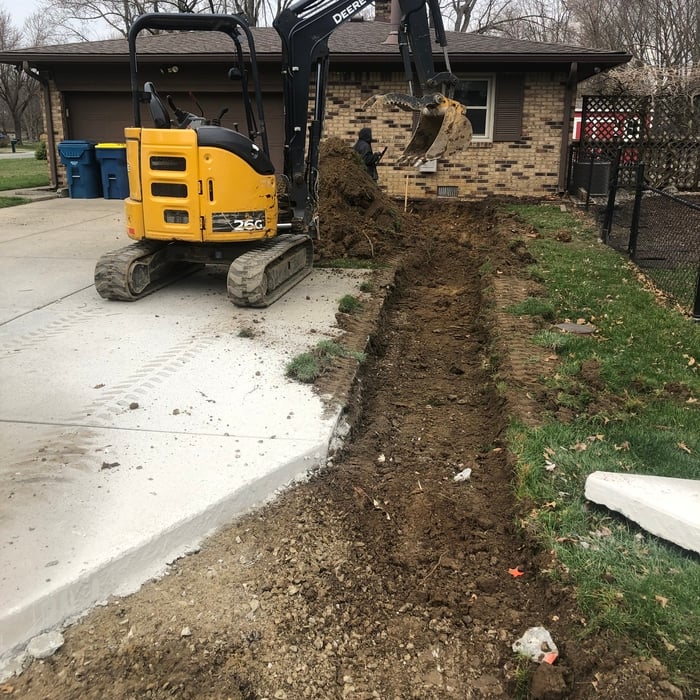 Driveway Extension in process