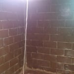 Basement walls and floor.
