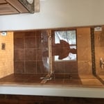 Clear shower door