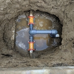 Water service leak