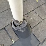 Before picture of deteriorating vent