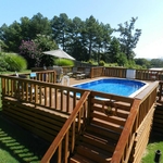 above ground with country deck