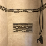 Oil Rubbed Bronze Shower head and Glass inserts