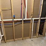 new bar sink install in existing basement