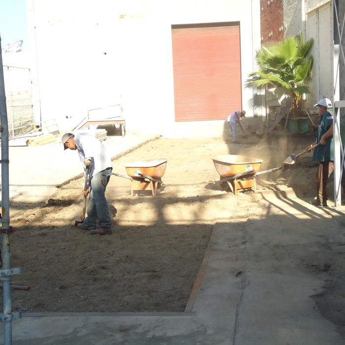 Filling in new driveway