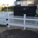 Vinyl picket fence