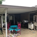 aluminum awning and sunroom before replace