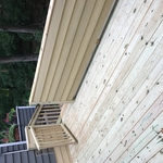 Top view of newly constructed deck