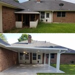 New Aluminum Patio Cover & Stamp Stained Concr