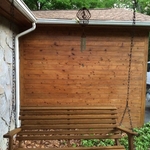 House side being stain