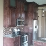 staing kitchen cabinets