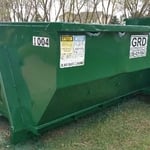 10 yard dumpster, container, can