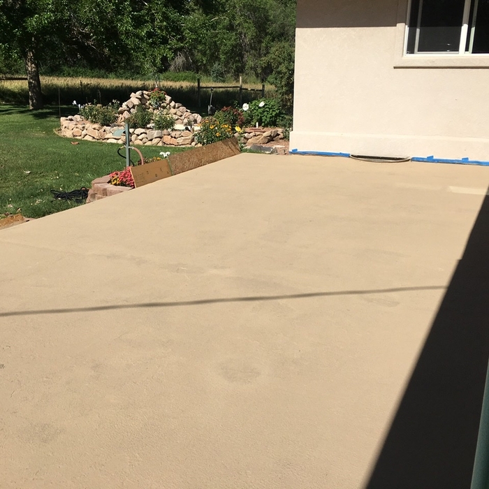 Resurfaced concrete Patio