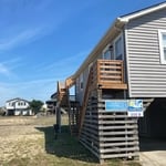 Replaced decking, then stained months later