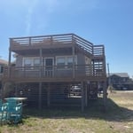 Replaced decking, then stained months later