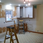 Beginning to install new Cabinets
