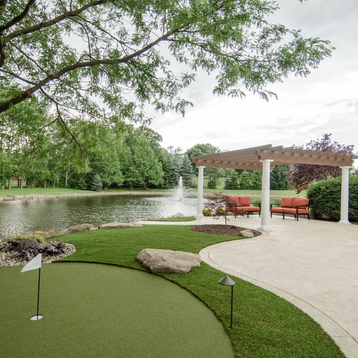 Ohio backyard featuring GolfGreens