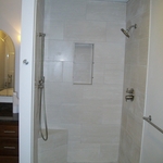 Custom built tile shower