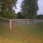 Wood frame chainlink