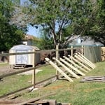 90 lnr ft of pressure treated pickets 6' woode