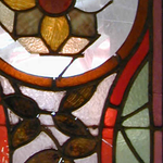 Close Up of Damaged Stained Glass WIndow