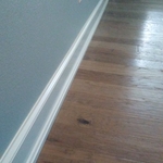 brushed trim and example of paint line