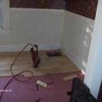 Hard wood flooring begins