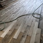 Splicing and matching old floor
