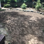 before the sod.. graded and leveled