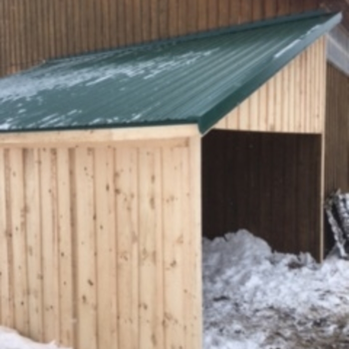rear view of lean to addition